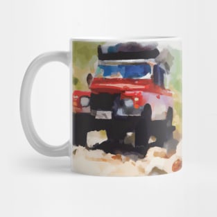 Landrover Defender Classic in Moab, Utah, USA Mug